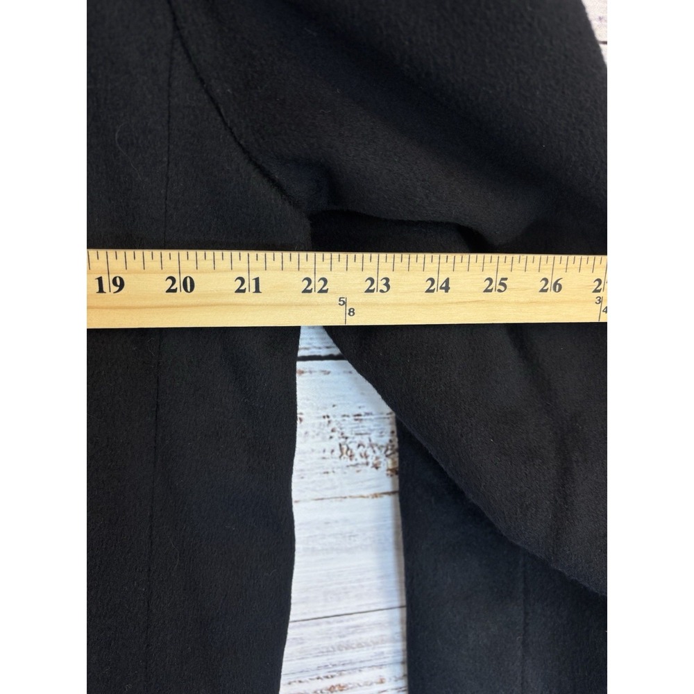 Vintage Pea Coat Forecaster of Boston Size L Black Wool Blend Double Breasted - Picture 7 of 14